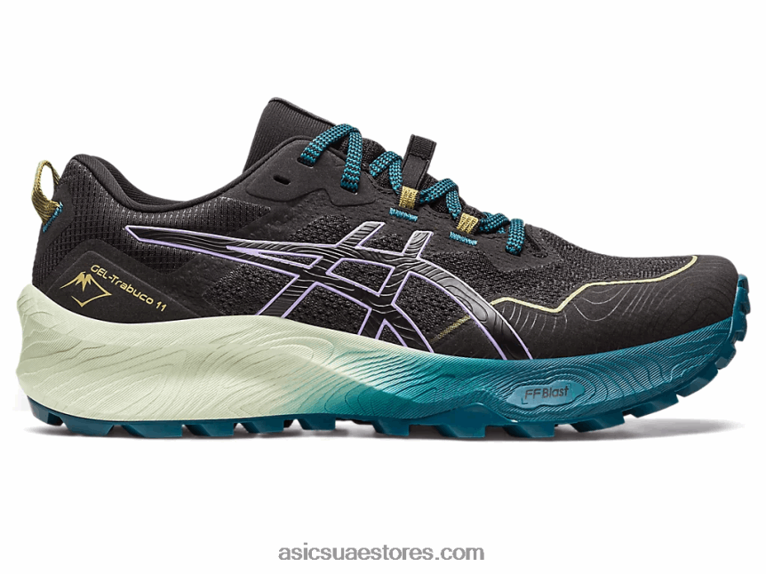 Asics أسود / بنفسجي رقمي جل ترابوكو 11 2N24DJ2333
