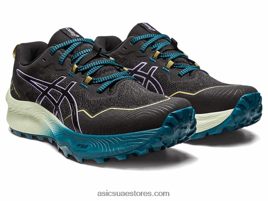 Asics أسود / بنفسجي رقمي جل ترابوكو 11 2N24DJ2333