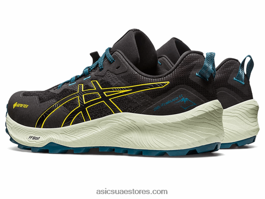 Asics أسود / أصفر ذهبي جل ترابوكو 11 جي تي اكس 2N24DJ53