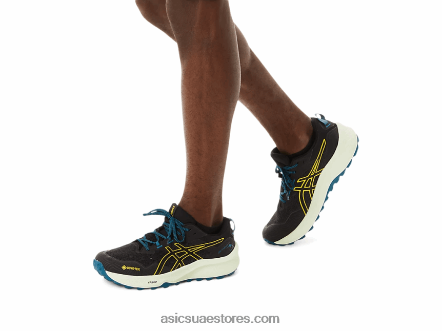 Asics أسود / أصفر ذهبي جل ترابوكو 11 جي تي اكس 2N24DJ53