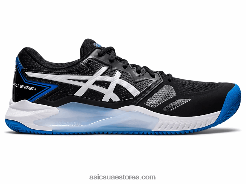 Asics أسود / أزرق كهربائي جل شالنجر 13 طين 2N24DJ1129