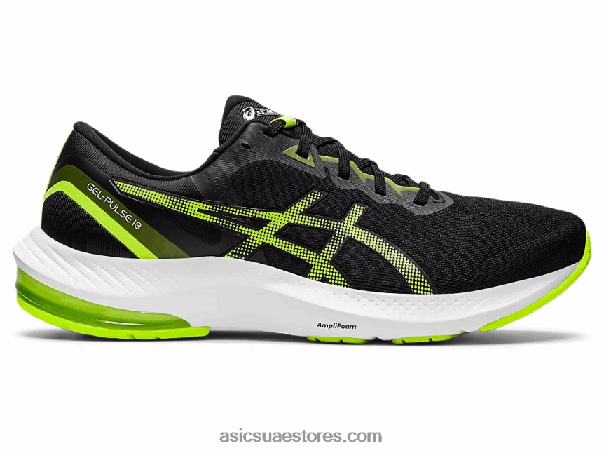 Asics أسود / أخضر خطر نبض هلام 13 2N24DJ1495