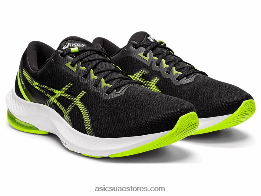 Asics أسود / أخضر خطر نبض هلام 13 2N24DJ1495