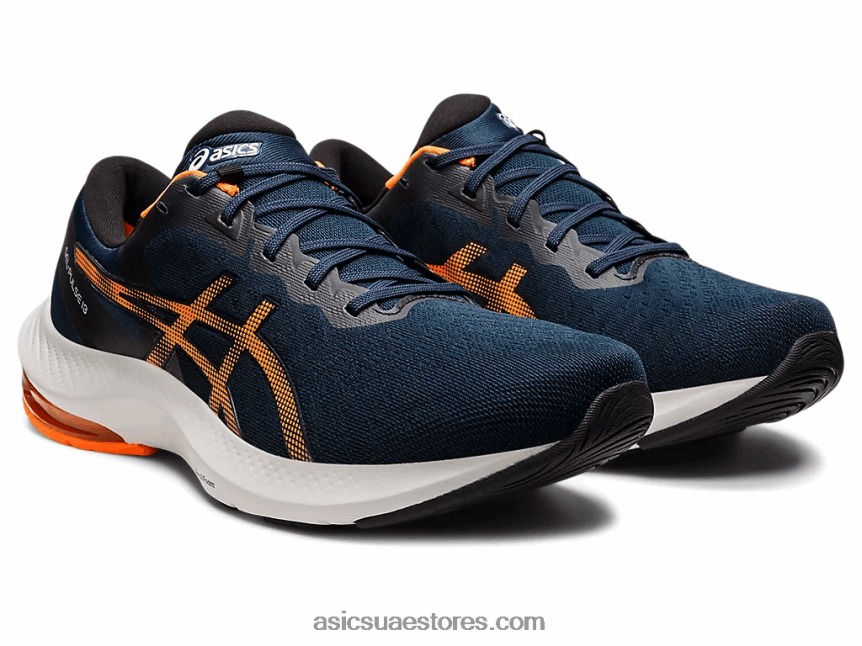 Asics الأزرق الفرنسي / البرتقالي المروّع نبض هلام 13 2N24DJ1530