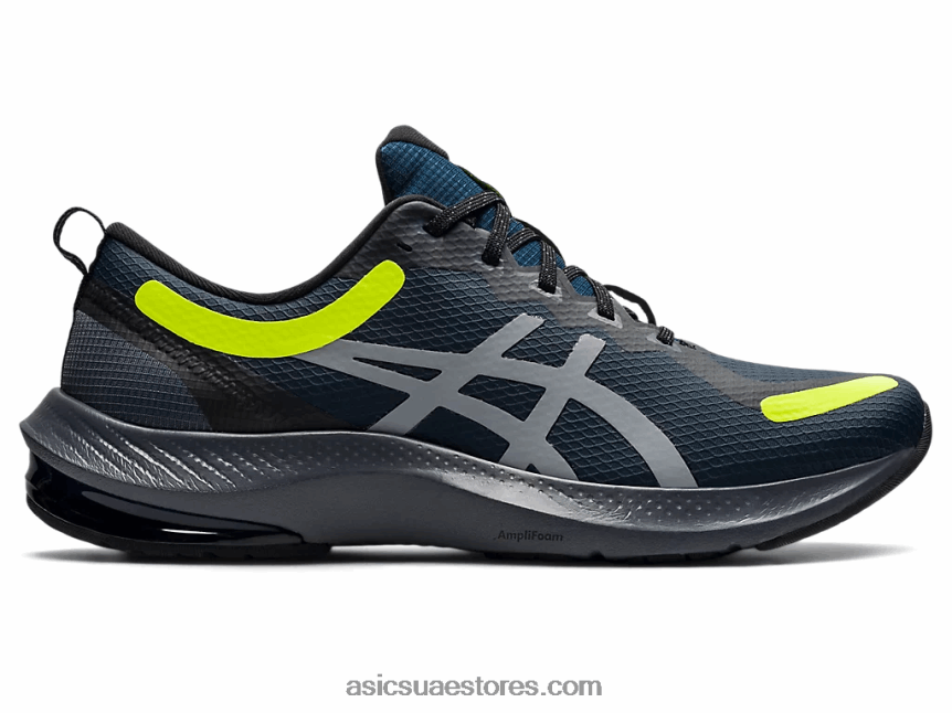 Asics أزرق فرنسي / أصفر أمان جل نبض 13 مخرز 2N24DJ1647