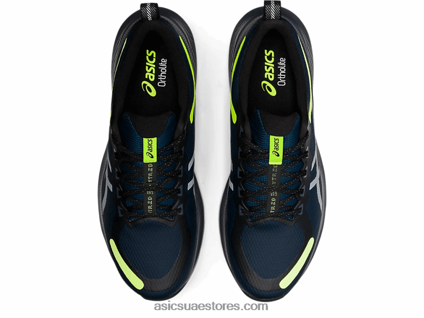 Asics أزرق فرنسي / أصفر أمان جل نبض 13 مخرز 2N24DJ1647