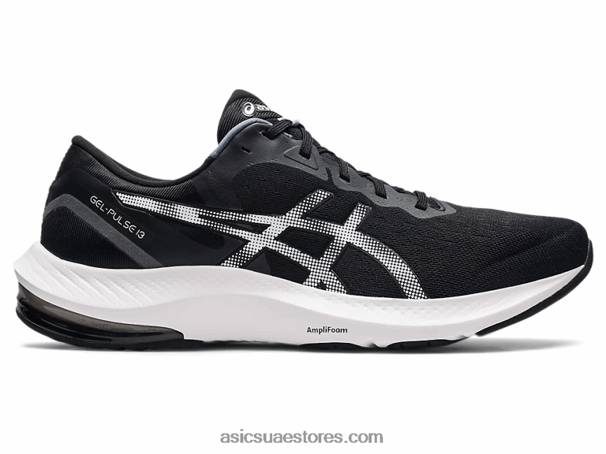 Asics أسود / أبيض نبض هلام 13 2N24DJ1719