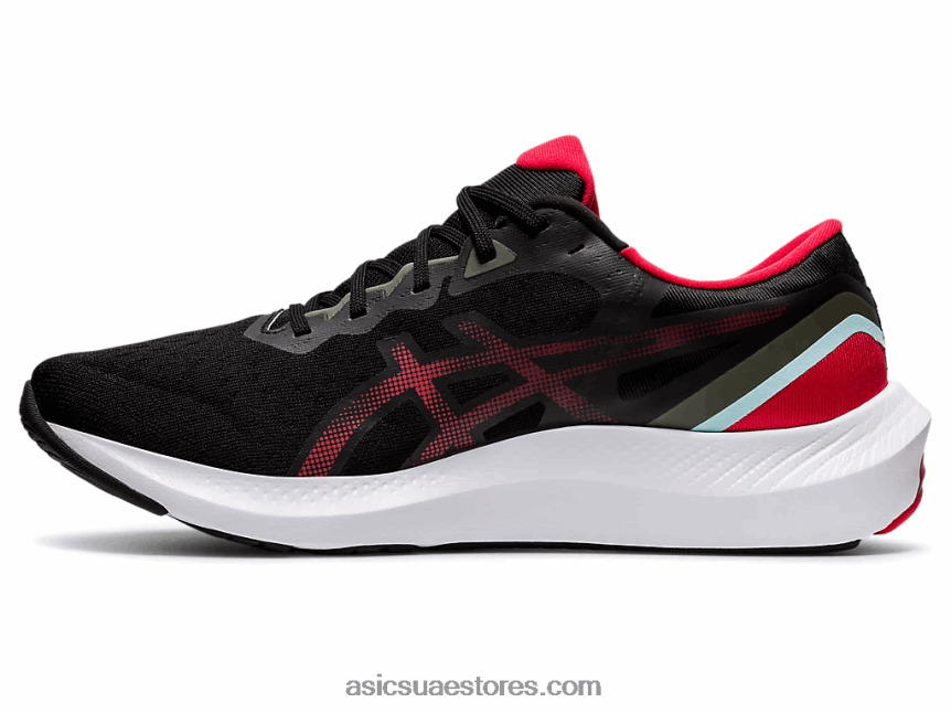 Asics أسود / أحمر كهربائي نبض هلام 13 2N24DJ1729