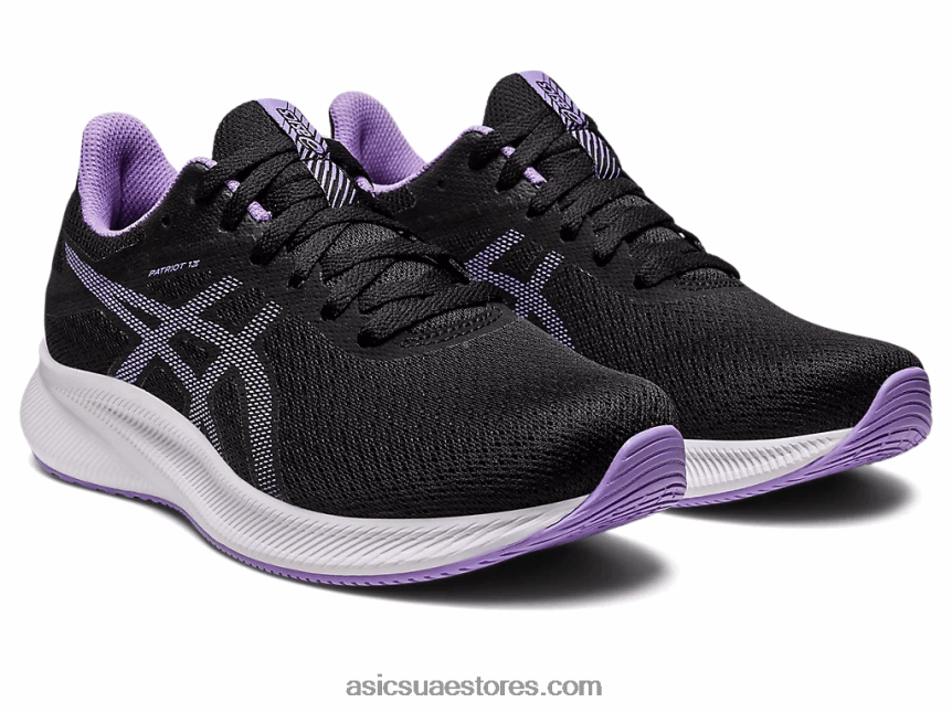 Asics أسود / بنفسجي رقمي باتريوت 13 2N24DJ2536