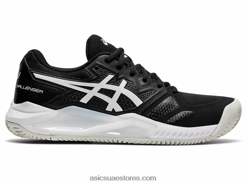Asics أسود / أبيض جل شالنجر 13 طين 2N24DJ3656