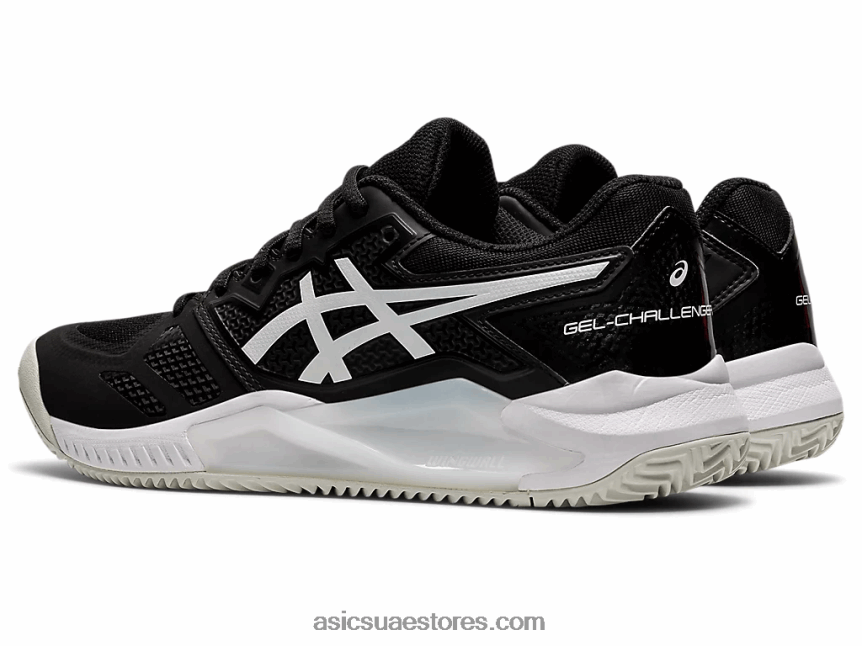Asics أسود / أبيض جل شالنجر 13 طين 2N24DJ3656