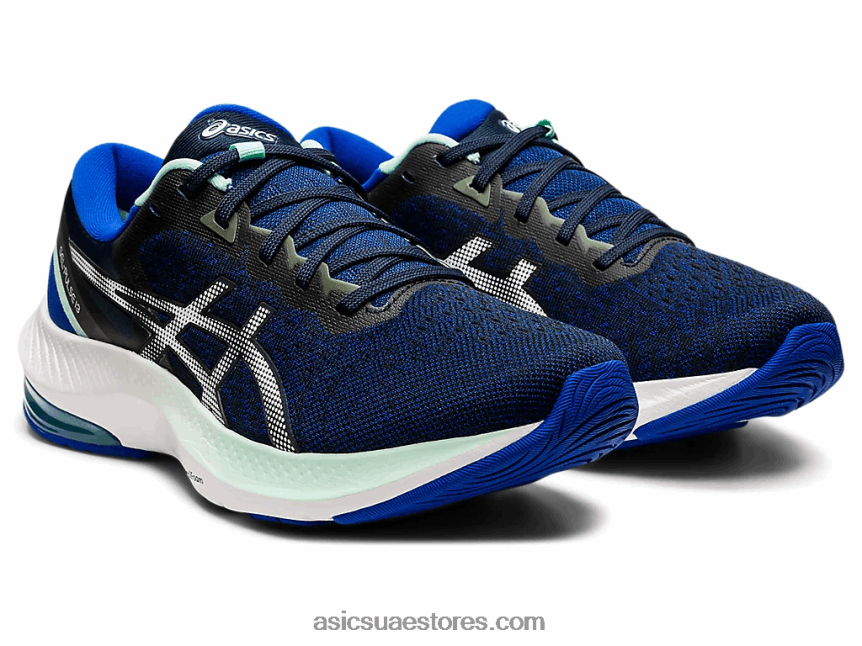 Asics أزرق فرنسي / أبيض نبض هلام 13 2N24DJ3728