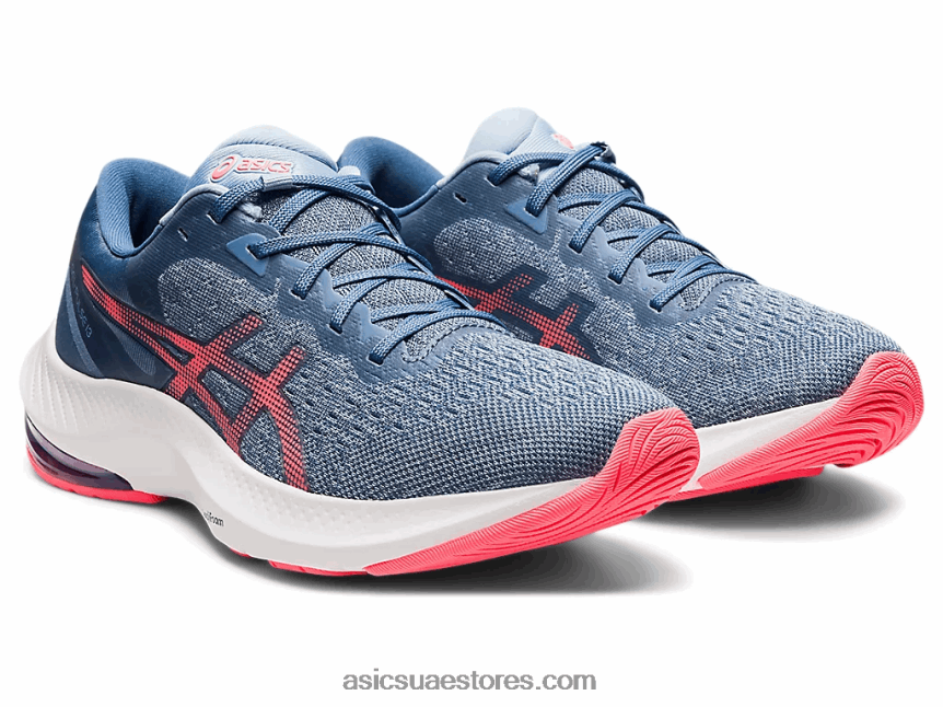 Asics العاصفة الزرقاء / اشتعلت فيه النيران المرجانية نبض هلام 13 2N24DJ3731