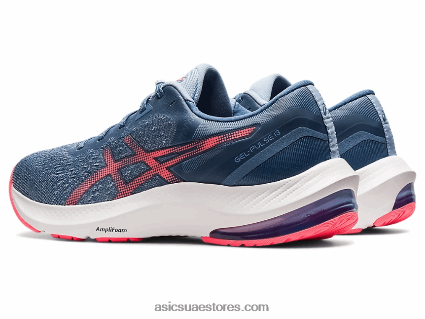 Asics العاصفة الزرقاء / اشتعلت فيه النيران المرجانية نبض هلام 13 2N24DJ3731
