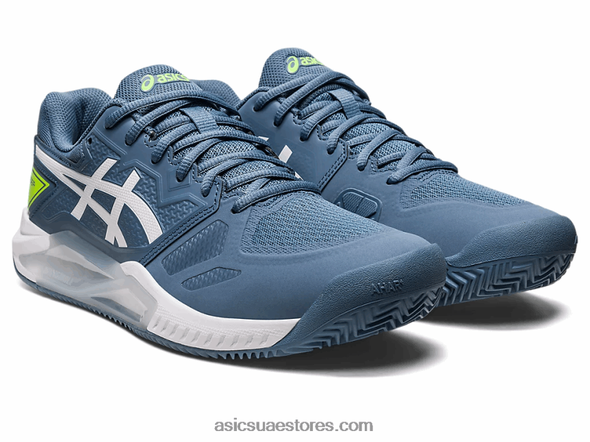Asics أزرق صلب / أبيض جل شالنجر 13 طين 2N24DJ430