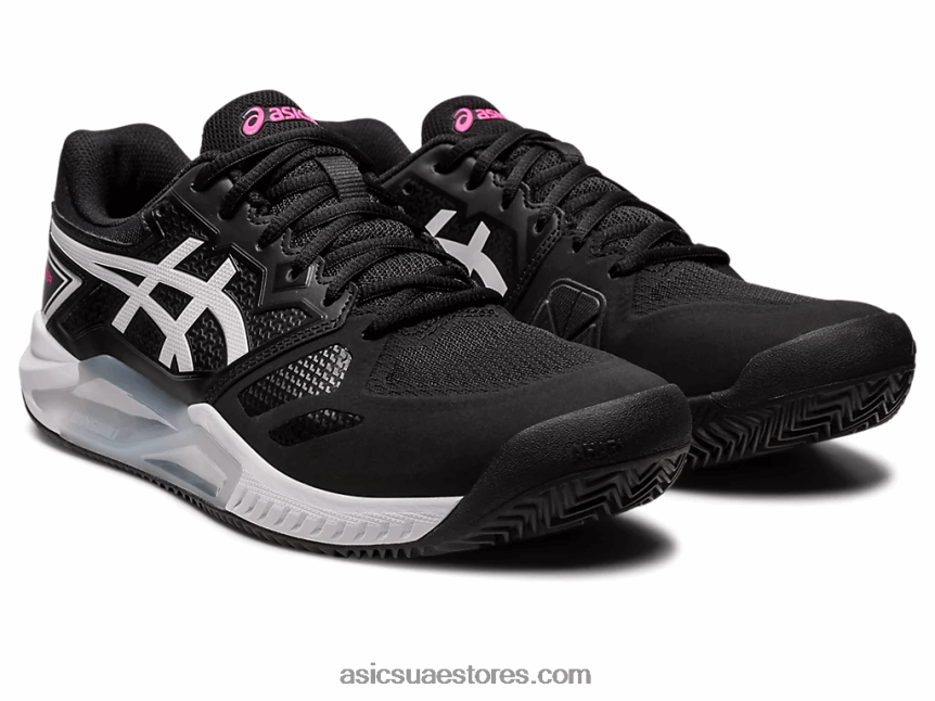 Asics أسود / وردي ساخن جل شالنجر 13 طين 2N24DJ553