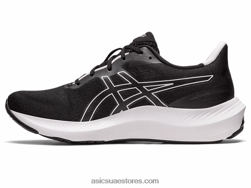 Asics أسود / أبيض نبض جل 14 عريض 2N24DJ2466