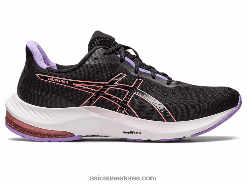 Asics أسود / بابايا جل نبض 14 2N24DJ2483