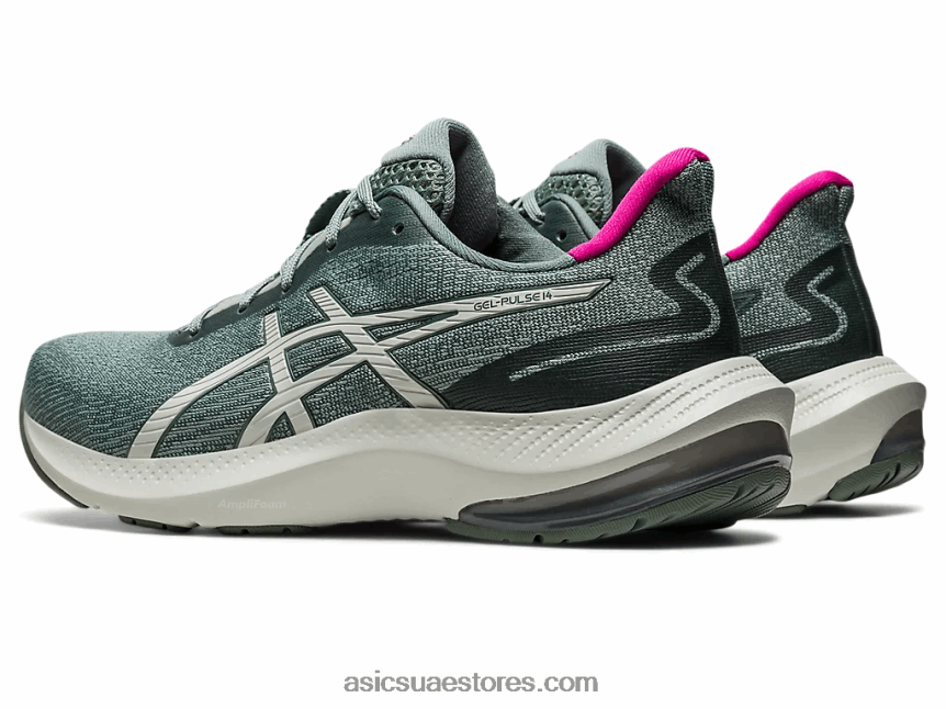 Asics لائحة الرمادي / اللبلاب جل نبض 14 2N24DJ2517
