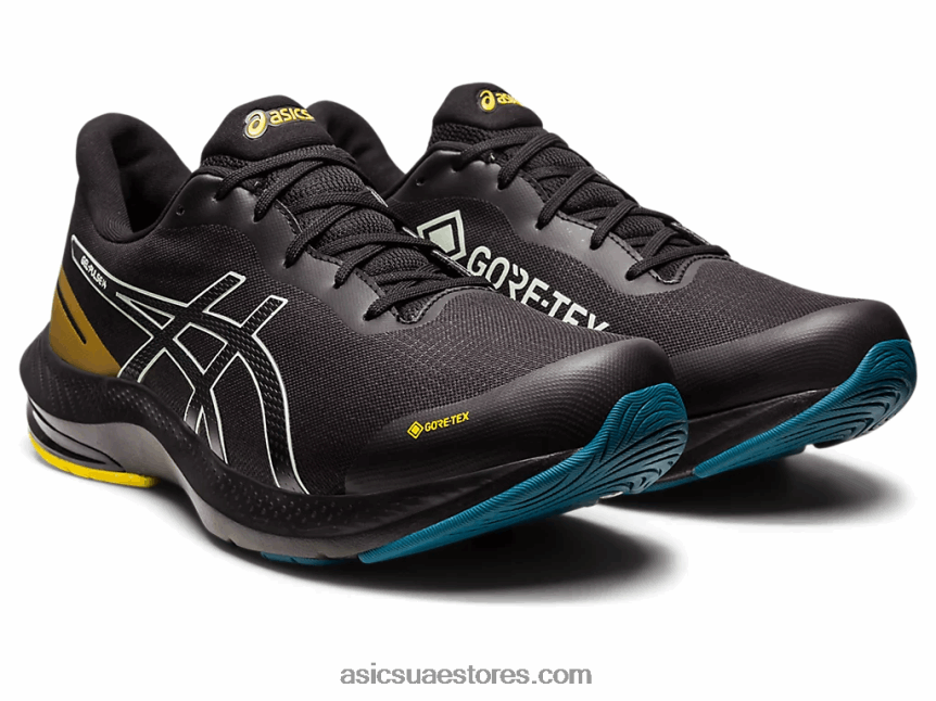 Asics أسود / أخضر جل النبض 14 جي تي اكس 2N24DJ518