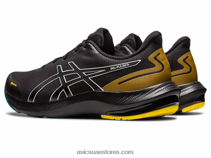 Asics أسود / أخضر جل النبض 14 جي تي اكس 2N24DJ518