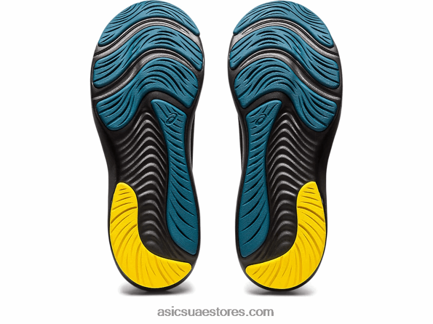 Asics أسود / أخضر جل النبض 14 جي تي اكس 2N24DJ518