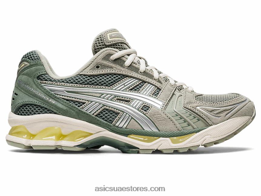 Asics رمادي زيتوني / فضي نقي جل كيانو 14 2N24DJ625
