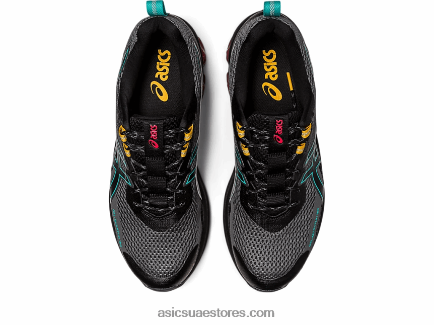 Asics رمادي فولاذي / أسود هلام الكم 180 السابع 2N24DJ131
