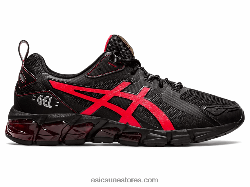 Asics أسود / أحمر كهربائي جل الكم 180 2N24DJ1875