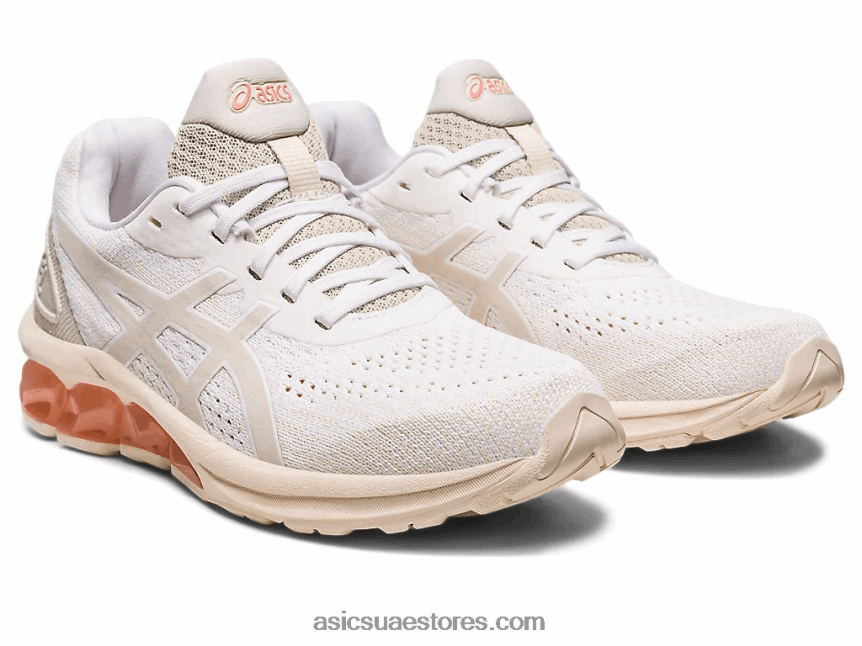 Asics أبيض / دقيق الشوفان هلام الكم 180 السابع 2N24DJ2188