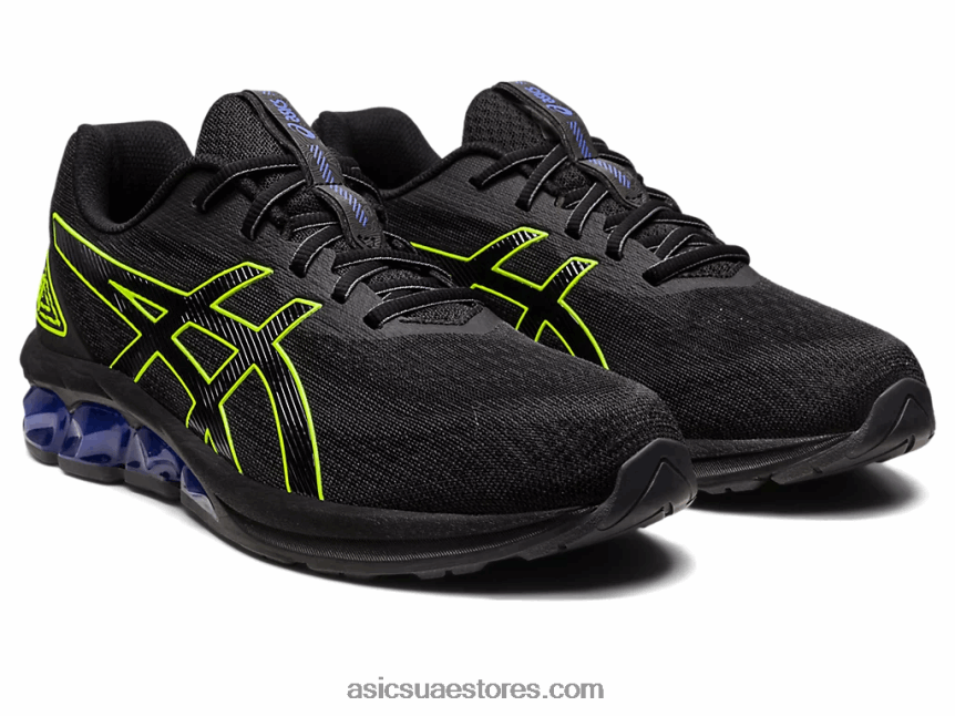 Asics أسود / أصفر أمان هلام الكم 180 السابع 2N24DJ224
