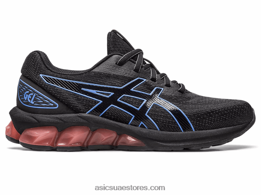 Asics أسود / نكة زرقاء هلام الكم 180 السابع 2N24DJ2336