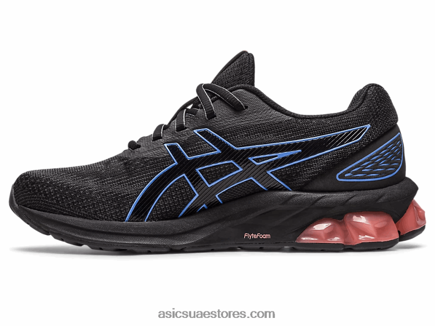 Asics أسود / نكة زرقاء هلام الكم 180 السابع 2N24DJ2336