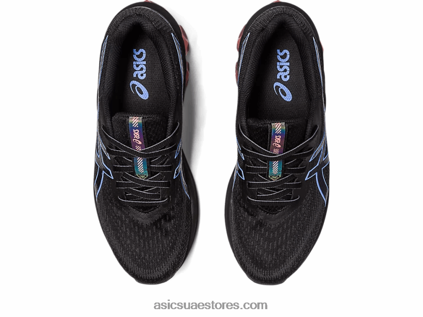Asics أسود / نكة زرقاء هلام الكم 180 السابع 2N24DJ2336