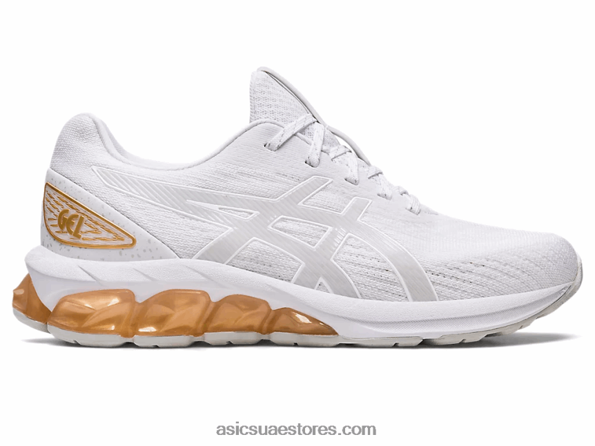 Asics أبيض / شمبانيا هلام الكم 180 السابع 2N24DJ2615