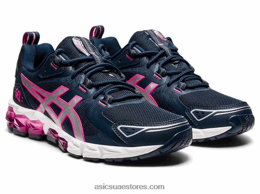 Asics الأزرق الفرنسي / الوردي الساخن جل الكم 180 2N24DJ2829