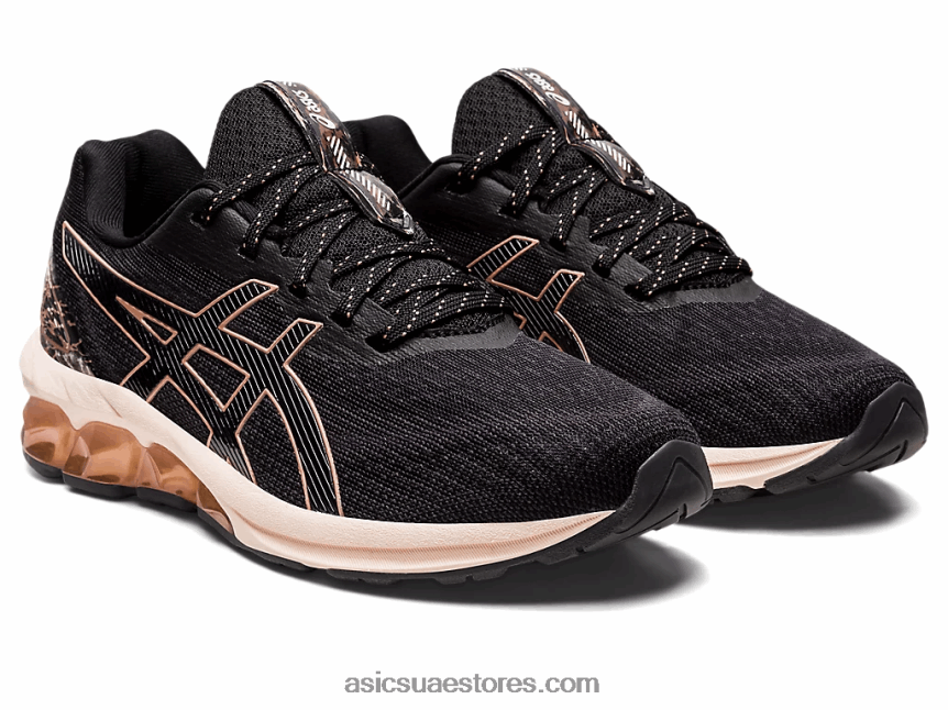 Asics أسود / ذهبي وردي هلام الكم 180 السابع 2N24DJ2908