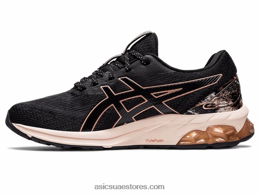 Asics أسود / ذهبي وردي هلام الكم 180 السابع 2N24DJ2908