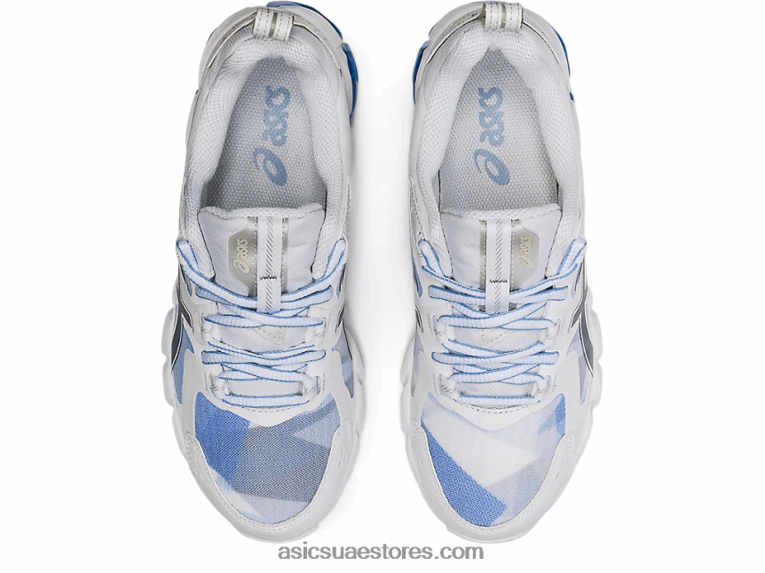 Asics أبيض / نكة زرقاء جل الكم 180 2N24DJ3735