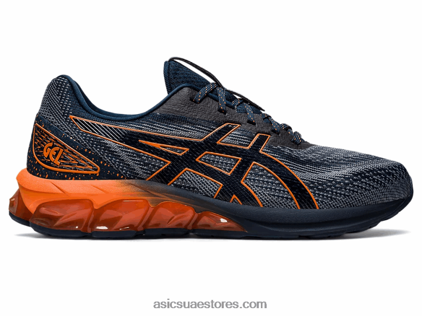 Asics الأزرق الفرنسي / البرتقالي الحمم هلام الكم 180 السابع 2N24DJ733