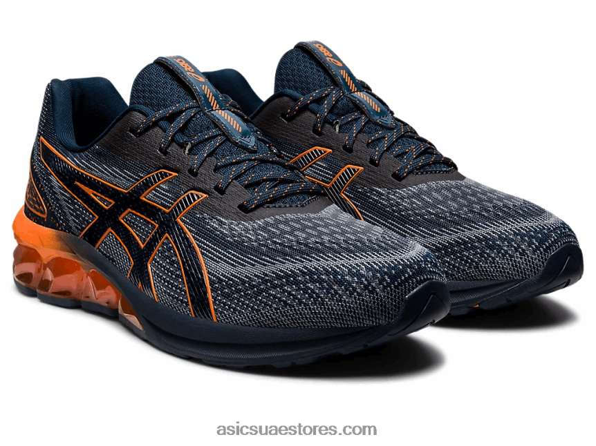 Asics الأزرق الفرنسي / البرتقالي الحمم هلام الكم 180 السابع 2N24DJ733
