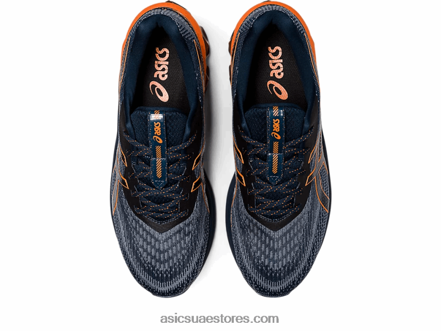 Asics الأزرق الفرنسي / البرتقالي الحمم هلام الكم 180 السابع 2N24DJ733