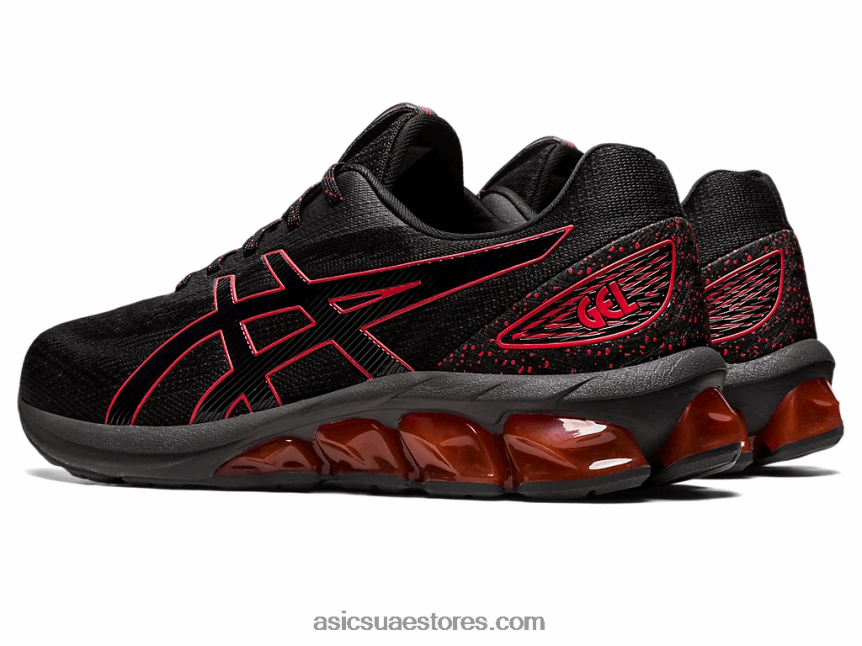 Asics تنبيه أسود / أحمر هلام الكم 180 السابع 2N24DJ742