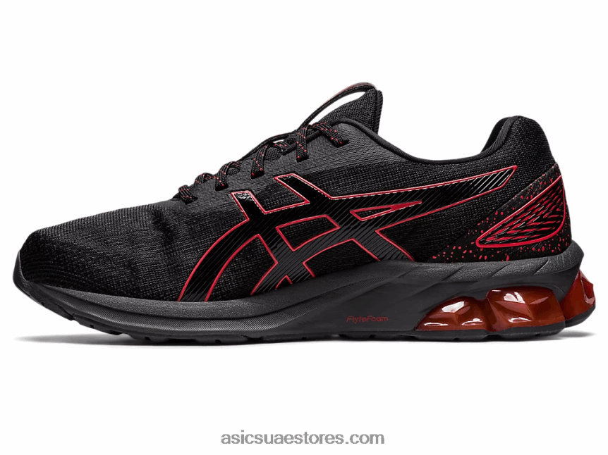 Asics تنبيه أسود / أحمر هلام الكم 180 السابع 2N24DJ742