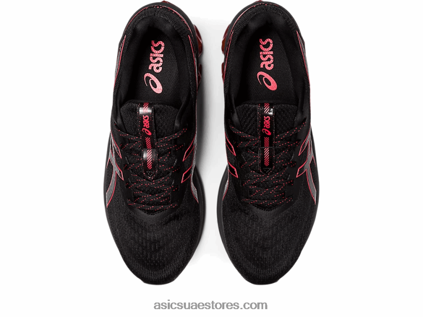 Asics تنبيه أسود / أحمر هلام الكم 180 السابع 2N24DJ742
