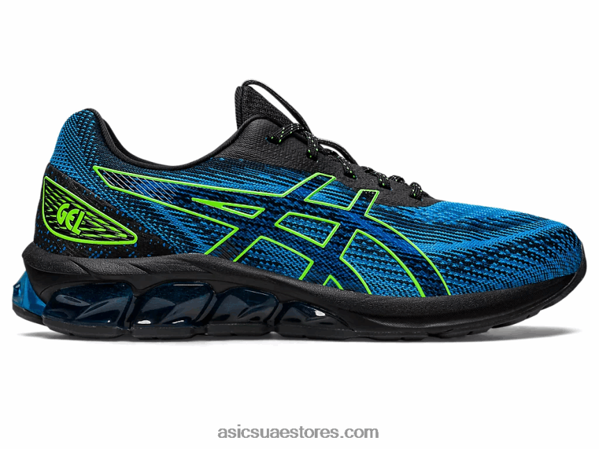 Asics أسود / أزرق مباشر هلام الكم 180 السابع 2N24DJ815