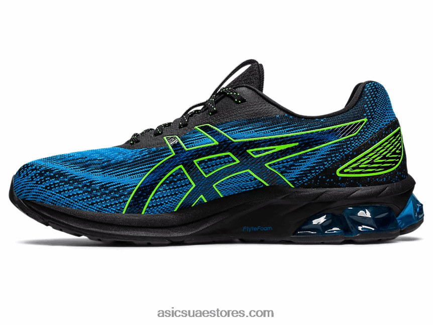 Asics أسود / أزرق مباشر هلام الكم 180 السابع 2N24DJ815