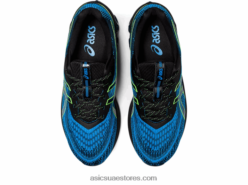 Asics أسود / أزرق مباشر هلام الكم 180 السابع 2N24DJ815