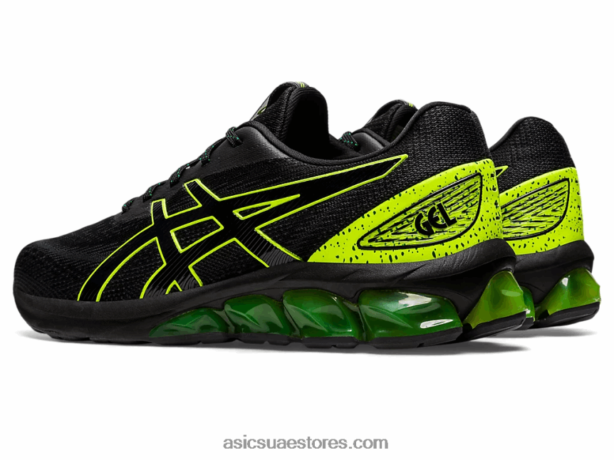 Asics أسود / أصفر أمان هلام الكم 180 السابع 2N24DJ816