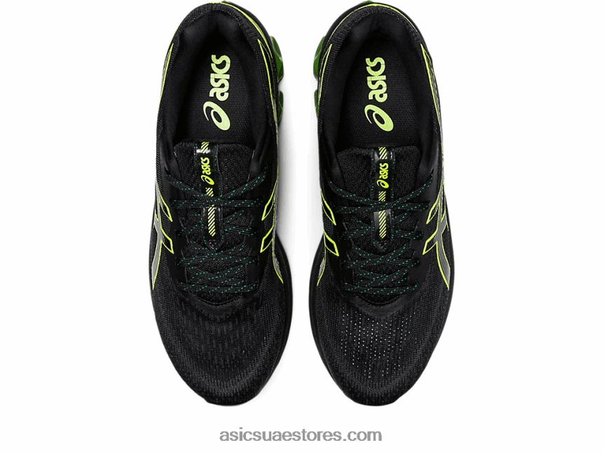 Asics أسود / أصفر أمان هلام الكم 180 السابع 2N24DJ816